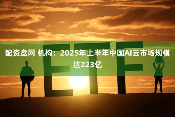 配资盘网 机构：2025年上半年中国AI云市场规模达223亿