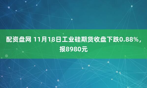 配资盘网 11月18日工业硅期货收盘下跌0.88%，报8980元